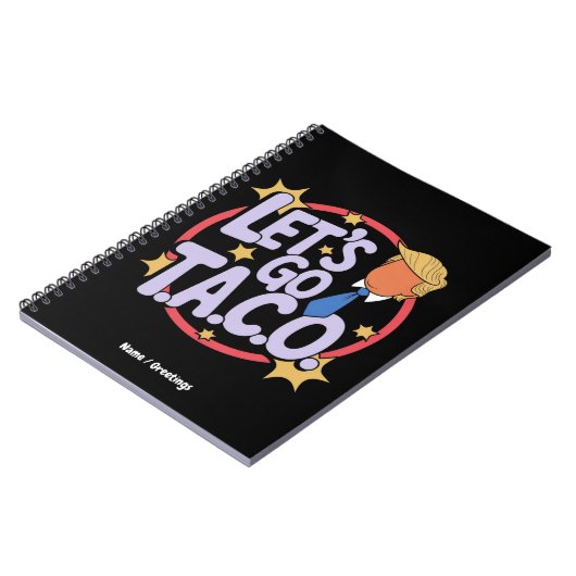Lasst uns Taco Funny Design kühne Zitate Männer un Notizblock (Linke Seite)