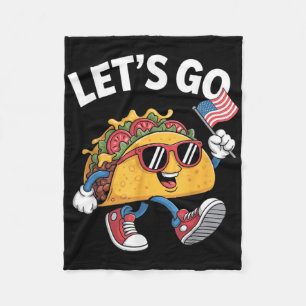 Lasst uns Taco lustig Trump Chicken gehen Fleecedecke