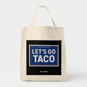 Lasst uns Taco Lustiges Design Fettes Retro Politi Tragetasche