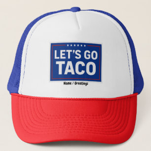 Lasst uns Taco Lustiges Design Fettes Retro Politi Truckerkappe