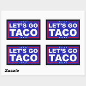 Lasst uns Taco Politischer Humor gehen Rechteckiger Aufkleber (Blatt)