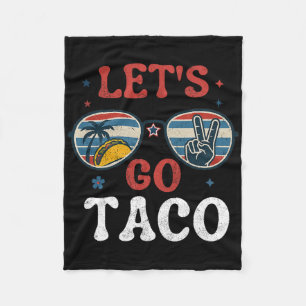 Lasst uns Taco Retro Peace Sungles Sommer Vibes ge Fleecedecke