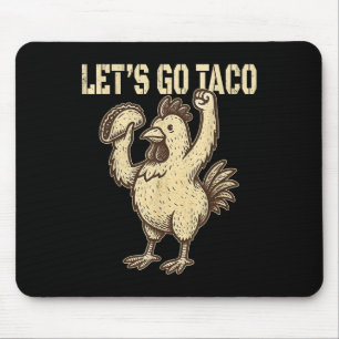 Lasst uns Taco Retro Vintage Lasst uns Taco gehen Mousepad