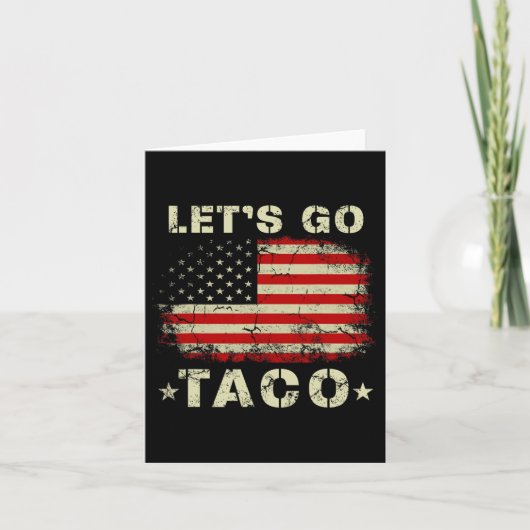 Lasst uns Taco Shirt Funny gehen Taco Karte (Vorderseite)