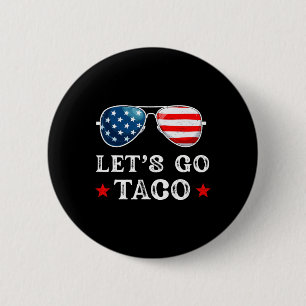 Lasst uns Taco Trump gehen, der immer kneift Retro Button