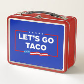 Lasst uns Taco Trump immer die Hühner aus der Sonn Metall Brotdose (Vorderseite)