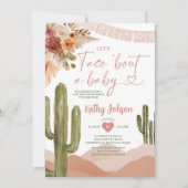 Lasst uns Taco über eine südlich-westliche Kakteen Einladung (Vorderseite)