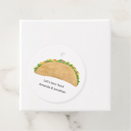 Lasst uns Taco über Liebe Geschenkanhänger (Beispiel)