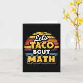 Lasst uns Taco über Mathe reden! Cinco De Mayo Fun Karte (Gelbe Blume)