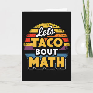 Lasst uns Taco über Mathe reden! Cinco De Mayo Lus Karte