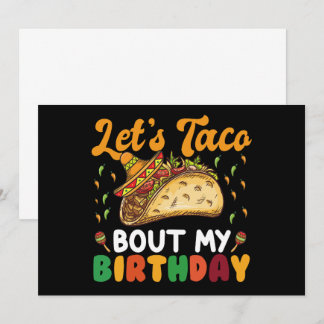 Lasst uns Taco über mein Geburtstagskinko De Mayo- Einladung