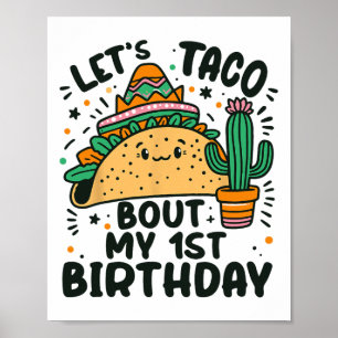 Lasst uns Taco über meine 1. Geburtstagsjungs in M Poster