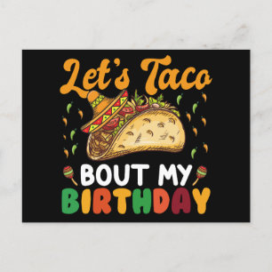 Lasst uns taco über meine Geburtstags Cinco De May Postkarte