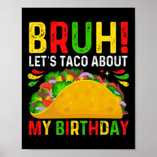 Lasst uns Taco über meinen Geburtstag-cinco De May Poster