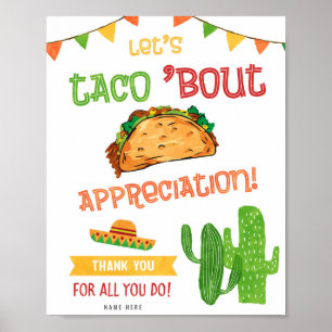 Lasst uns Taco über Wertungszeichen schreiben Poster