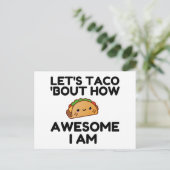 Lasst uns taco'n postkarte (Stehend Vorderseite)