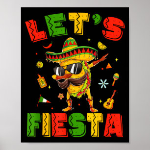 Lasst uns Tacos feiern, fünf de mayo mexikanisch d Poster