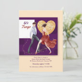 Lasst uns Tango Einladung (Stehend Vorderseite)