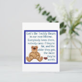 Lasst uns teddy Bears sein Postkarte (Stehend Vorderseite)