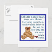 Lasst uns teddy Bears sein Postkarte (Vorne/Hinten)