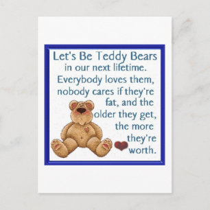 Lasst uns teddy Bears sein Postkarte