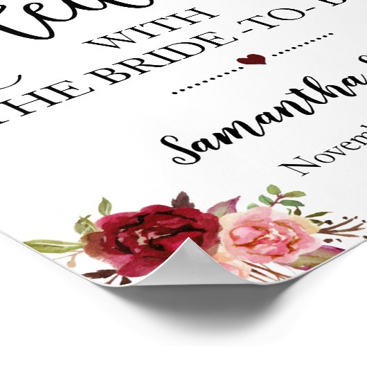 Lasst uns Tee mit Braut essen, um eine Marsala-Hoc Poster (Ecke)