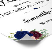 Lasst uns Tee mit Braut trinken, um eine Hochzeit Poster (Ecke)