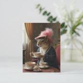 Lasst uns Tee trinken Postkarte (Stehend Vorderseite)