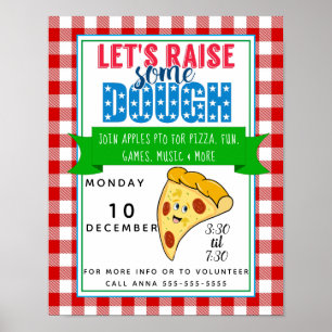 Lasst uns Teig anziehen, Pizza Cooking Spendenakti Poster