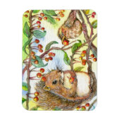 Lasst uns teilen - Eichhörnchen und Sparrow Magnet (Vertikal)