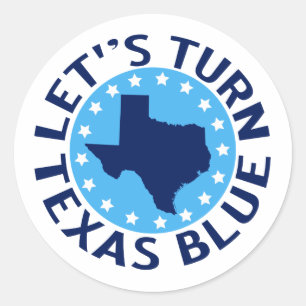 Lasst uns Texas 2026 blau wählen, Demokraten Runder Aufkleber