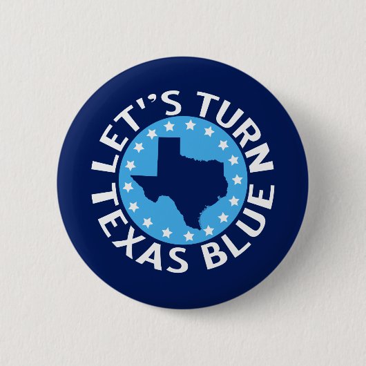 Lasst uns Texas Blau machen, Demokratisch wählen P Button (Vorderseite)
