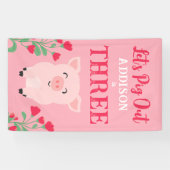 Lasst uns Tierblumenmädchen zum Geburtstag ausrott Banner (Horizontal)