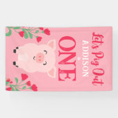 Lasst uns Tierblumenmädchen zum Geburtstag ausrott Banner (Horizontal)