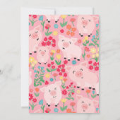 Lasst uns Tierblumenmädchen zum Geburtstag ausrott Einladung (Rückseite)