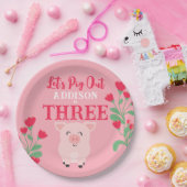 Lasst uns Tierblumenmädchen zum Geburtstag ausrott Pappteller (Party)