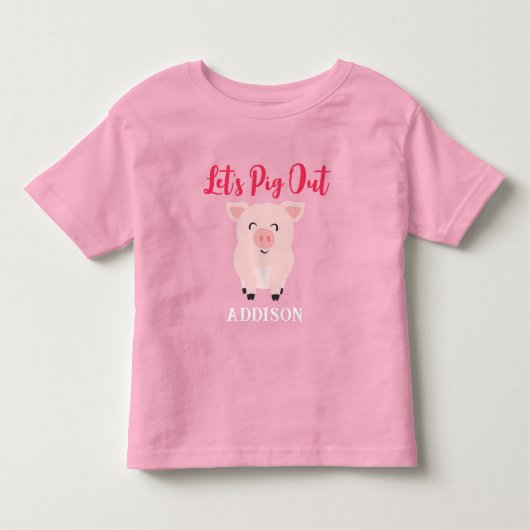 Lasst uns Tiermädchen Personalisiert ausschwärmen Kleinkind T-shirt (Vorderseite)