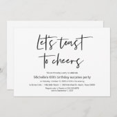 Lasst uns toast zu jubeln, Überraschung Geburtstag Einladung (Vorne/Hinten)