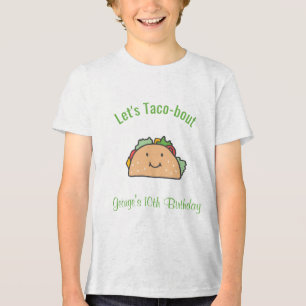 Lasst uns über benutzerdefinierten Namen Alter Geb Tri-Blend Shirt
