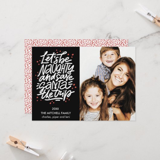 Lasst uns ungezogen gerettet Santa die Reise Funny Karte (Vorderseite/Rückseite Beispiel)