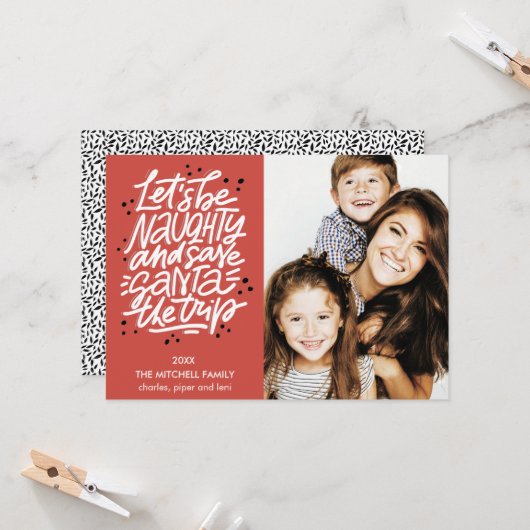 Lasst uns ungezogen gerettet Santa die Reise Funny Karte (Vorderseite/Rückseite Beispiel)