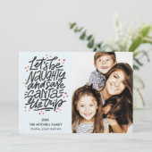 Lasst uns ungezogen gerettet Santa die Reise Funny Karte (Stehend Vorderseite)