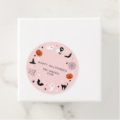 Lasst uns unheimliches Halloween-Party Pink bekomm Geschenkanhänger (Beispiel)