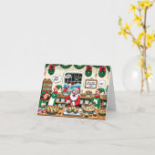 Lasst uns unseren Weihnachtsgeist spielen Karte (Gelbe Blume)