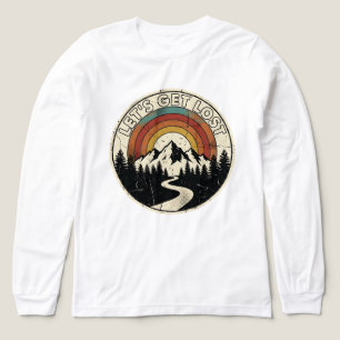 Lasst uns verlorene Retro-Bergabenteuer Outdoor Tri-Blend Shirt