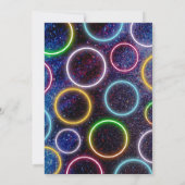 Lasst uns verrückt in das Dunkle Neon Lights Fun P Einladung (Rückseite)