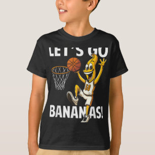 Lasst uns verrückte Bananen-Basketballspieler mit  T-Shirt
