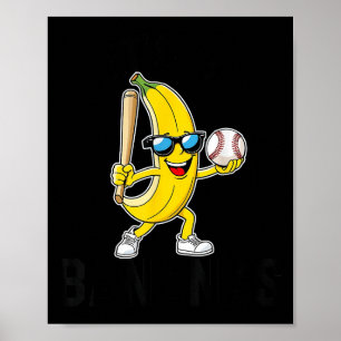 Lasst uns verrückte Bananen lustige Banane Merch Poster