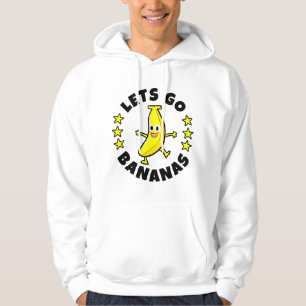 Lasst uns verrückte Bananen lustige Früchte-Wortsp Hoodie