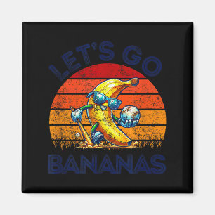 Lasst uns verrückte Bananen sein Lustige Banane Magnet